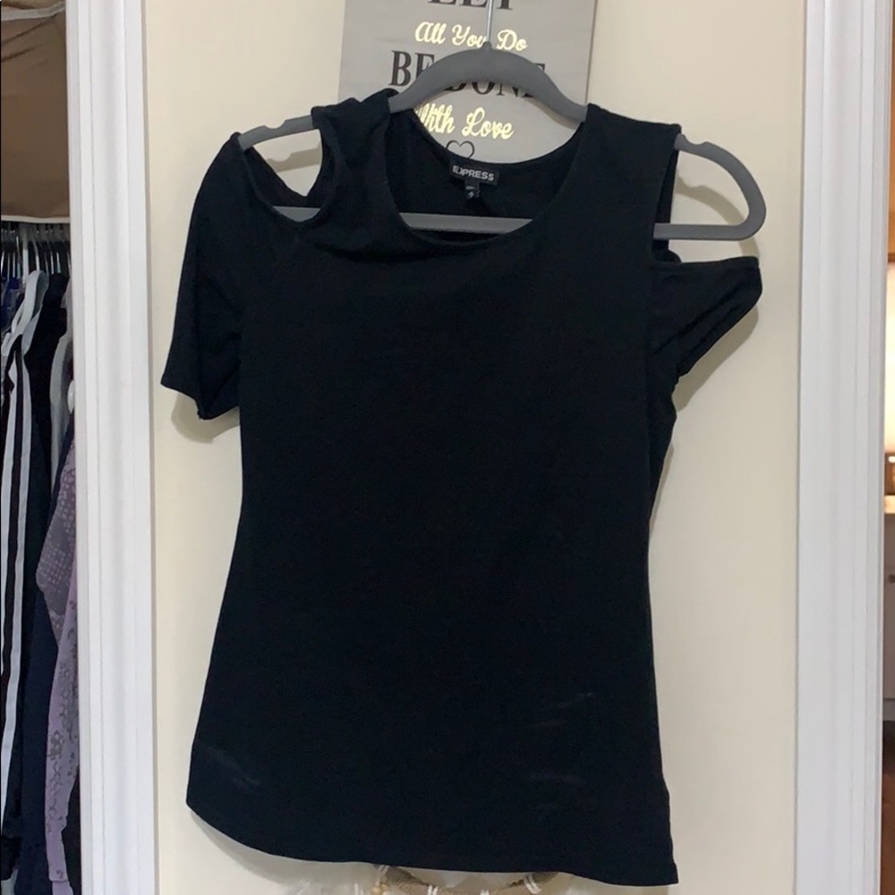 Cold should black fitted Tee